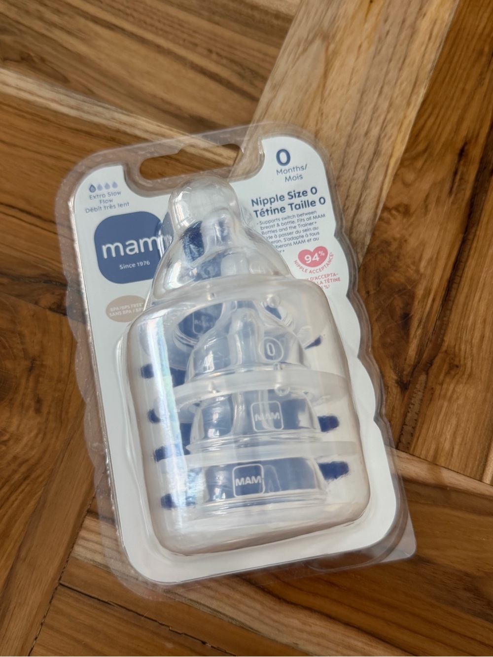 MAM Baby Bottle Anti-Colic Extra Slow Nipples - 4 Pack